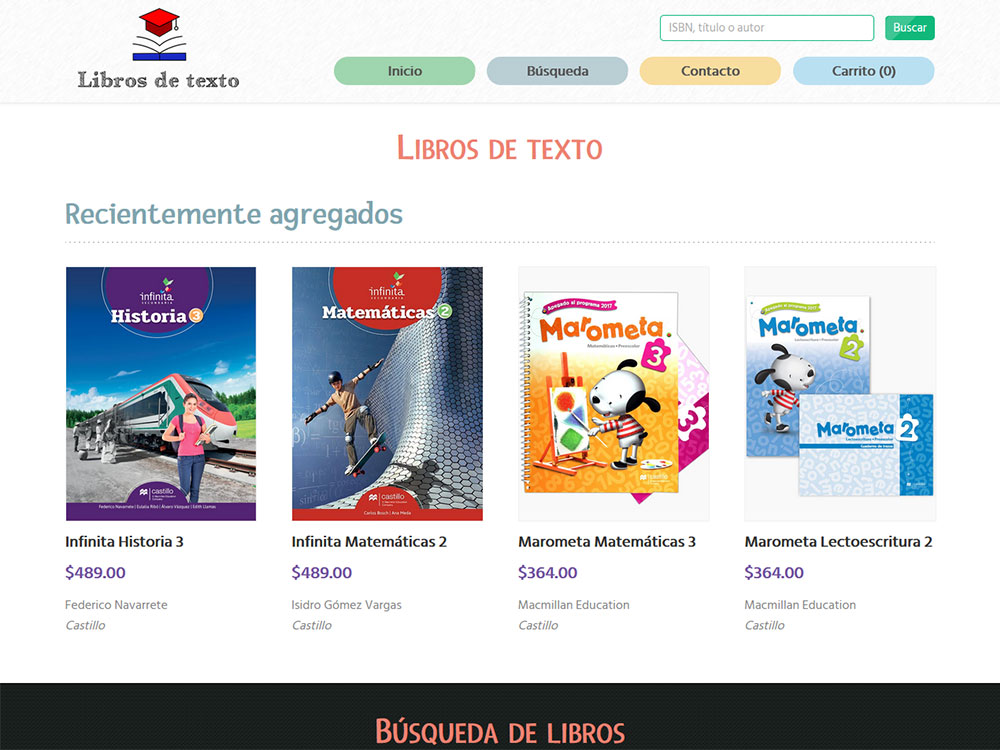 Libros de Texto <img src='img/celular.png'  alt='Responsivo' title='Sitio responsivo'/>